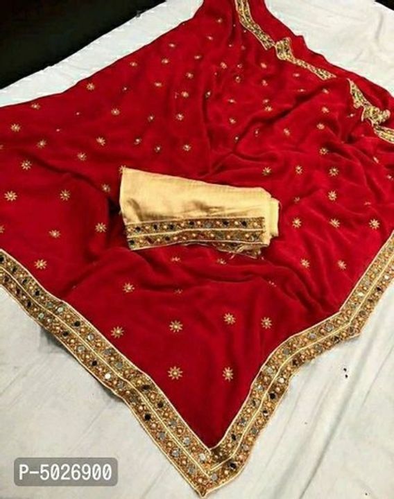 Saree with blouse piece uploaded by Hemraj Bairwa on 5/23/2021