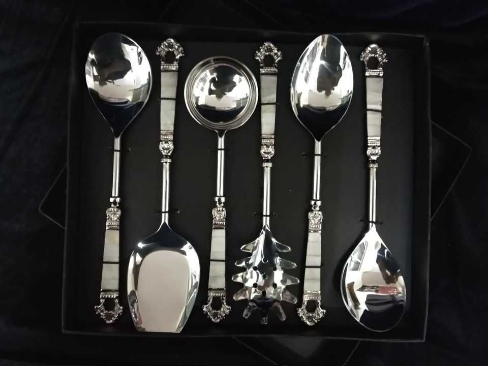 Mother of pearl serving set uploaded by business on 5/23/2021