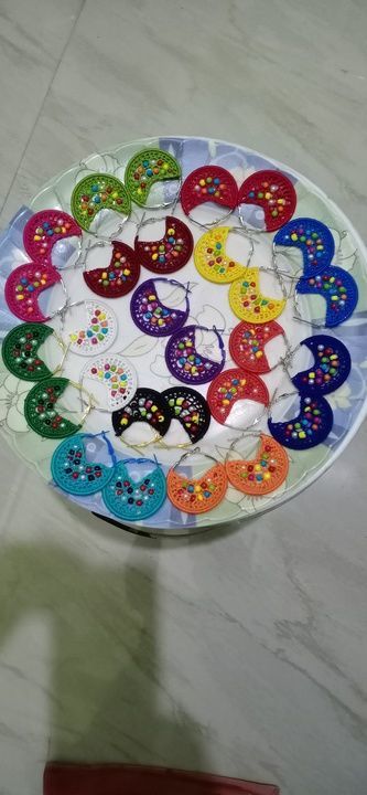 Crochet hoop earrings  uploaded by Hoichoi creation on 5/23/2021
