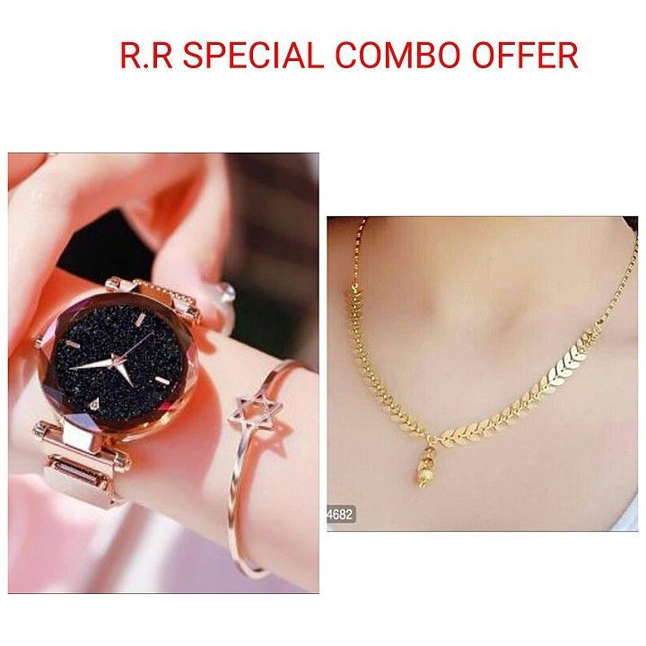 Special Watch and Mangalsutra Combo Offer uploaded by RADHA RANI COLLECTION on 8/6/2020