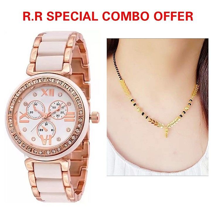 Special Watch and Mangalsutra Combo Offer uploaded by RADHA RANI COLLECTION on 8/6/2020