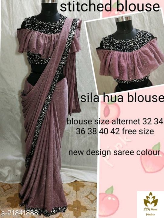Aagyeyi Pretty Sarees*
Saree Fabric: Lycra uploaded by business on 5/24/2021