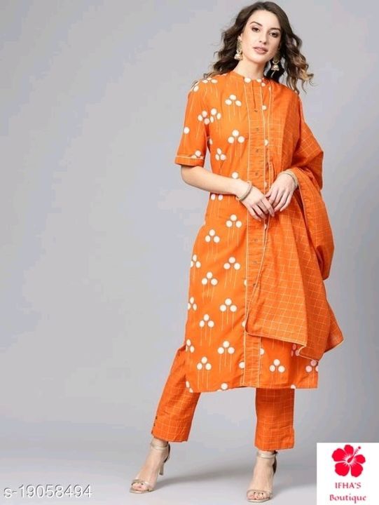 Orange and indigo kurta sets uploaded by Ifha shop on 5/24/2021