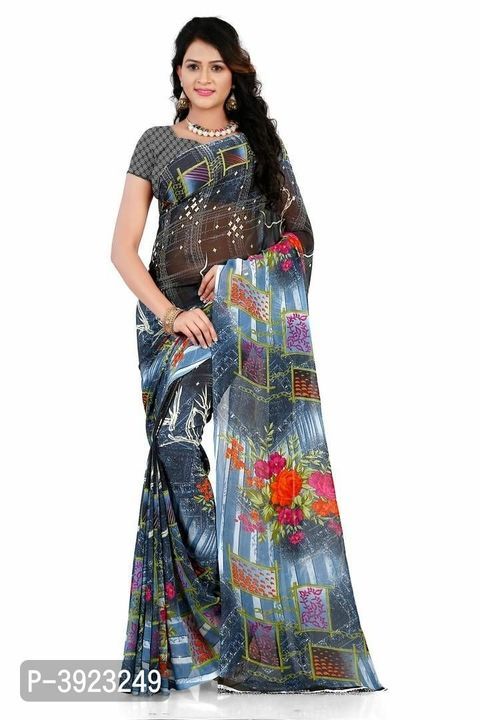 Saree with blouse piece uploaded by Hemraj Bairwa on 5/24/2021
