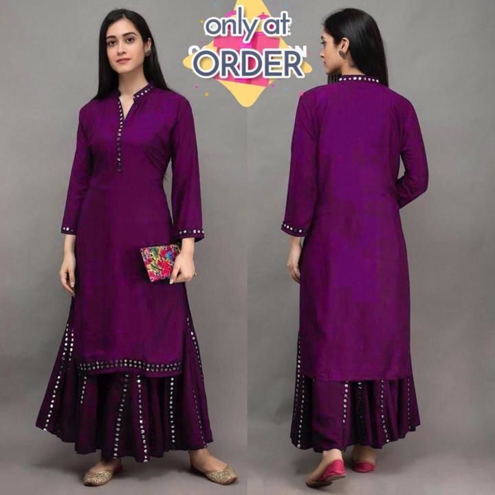 Kurti with plazo uploaded by business on 5/25/2021