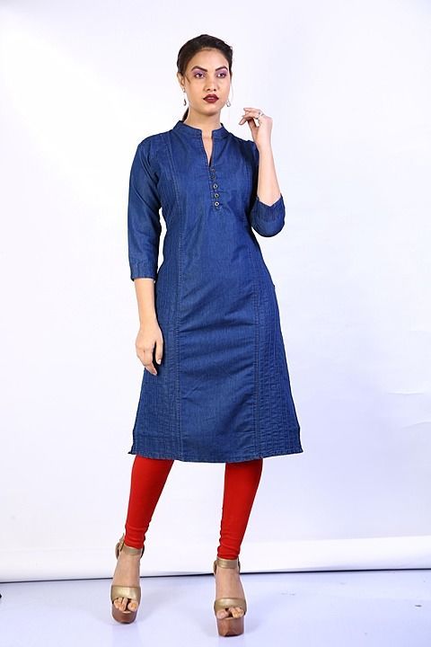Attractive Ready-Made Blue Printed Kurti To Pair Casual Leggings  #designersandyou #kurti #printed #printedkurti #ca… | Denim party, Indian  ethnic wear, How to wear