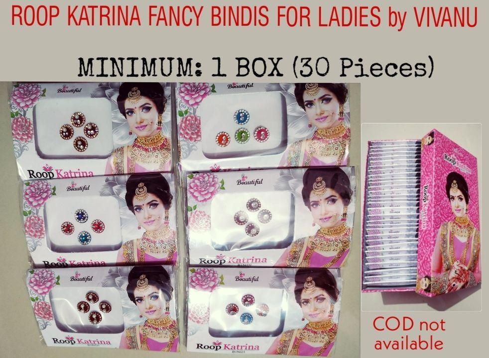 Bindis for Indian women (new stock) uploaded by VIVANU FRANCHISE on 5/25/2021