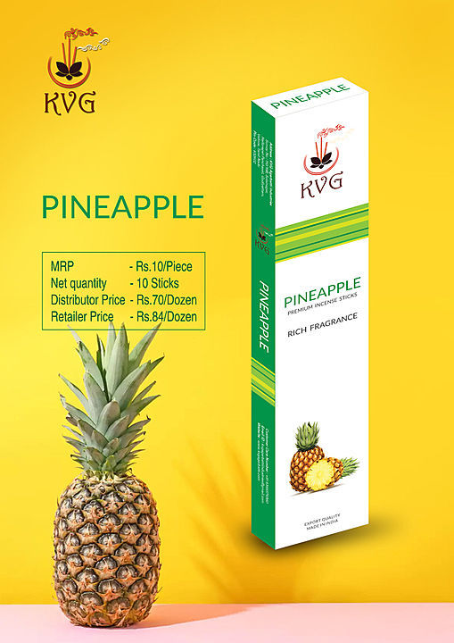 Pineapple incense sticks  uploaded by Kvg agarbatti industries on 5/24/2020