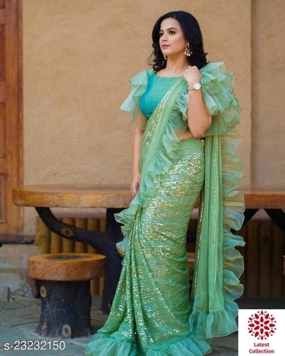 Saree and lahanga uploaded by Latest fashion collection on 5/26/2021