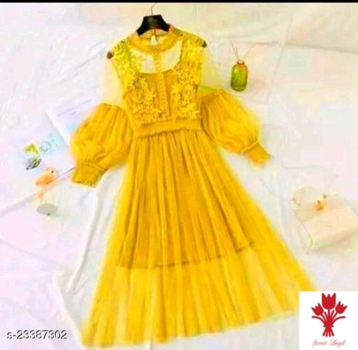 Party wear net dress uploaded by business on 5/26/2021