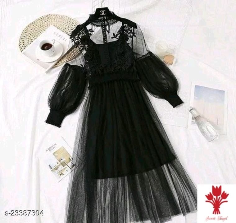 Party wear net dress uploaded by Sweet Angel on 5/26/2021