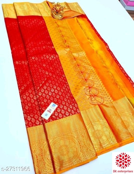 Trendy Graceful Sarees
Saree Fabric: Lycra
Blouse: Semi-Stitched Blouse
Blouse Fabric: Poly Georgett uploaded by business on 5/26/2021
