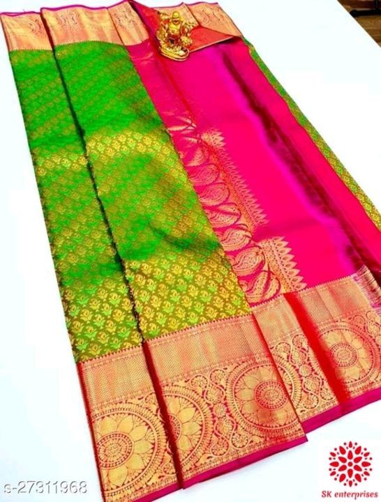 Trendy Graceful Sarees
Saree Fabric: Lycra
Blouse: Semi-Stitched Blouse
Blouse Fabric: Poly Georgett uploaded by business on 5/26/2021