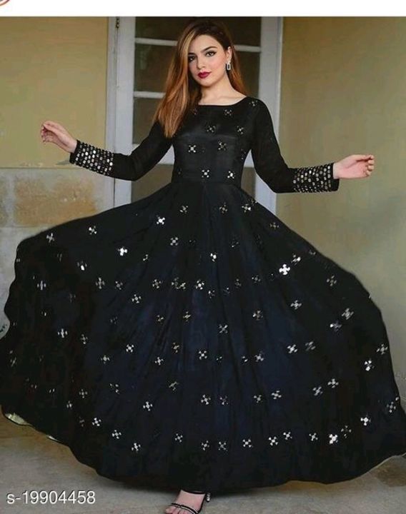 Post image designer embroiderd mirror work gown😍😍
Sizes Available - M, L, XL, XXL
Price-600