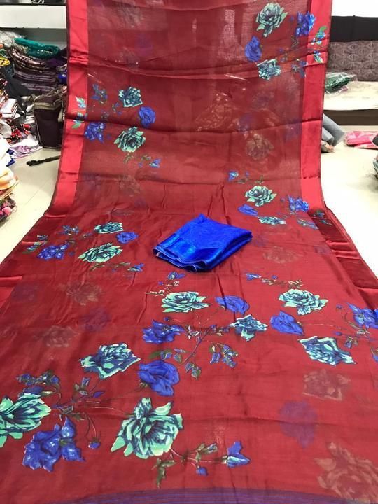 Post image *FABRIC:SONAKSHI COTTON SATIN PATTA WITH REACH PRINT*

*👚BLOUSE:SONAKSHI COTTON SATIN PATTA *

*WEIGHT:400*

*💴 RATE:380+49 shipping*