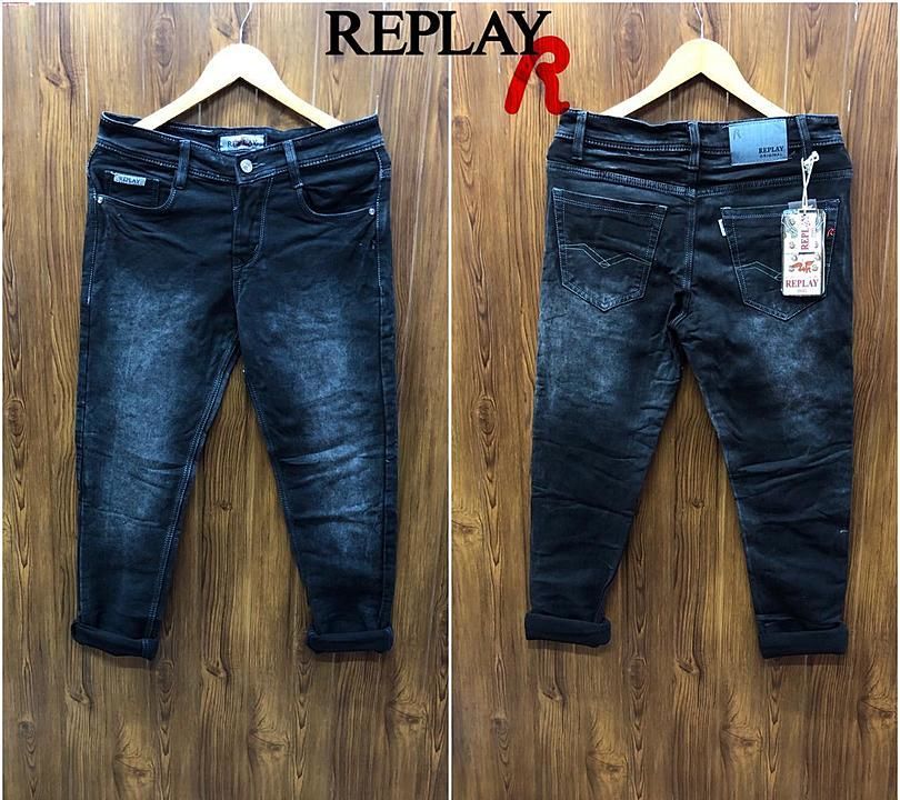 Post image *Replay Denim Jeans✅ *


*SIZE-28-30-32-34-36 (SLIM FIT) ✅*


*2 Shades 😍*


*PRICE  1000/-FREE SHIP 🥳🤩*


* Quality Guranteed 💯*


*Full Stock Avl ✅*