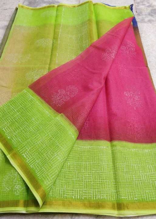 KOTA doriya block printed saree uploaded by Ramjani  Handloom Weaver  on 5/26/2021