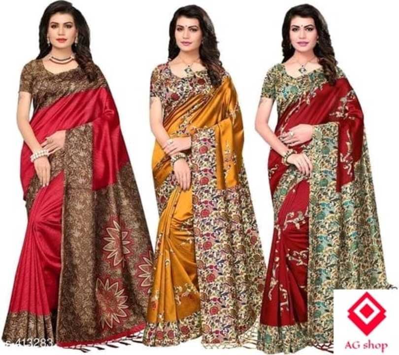 women sarees combo 3pees uploaded by business on 5/26/2021