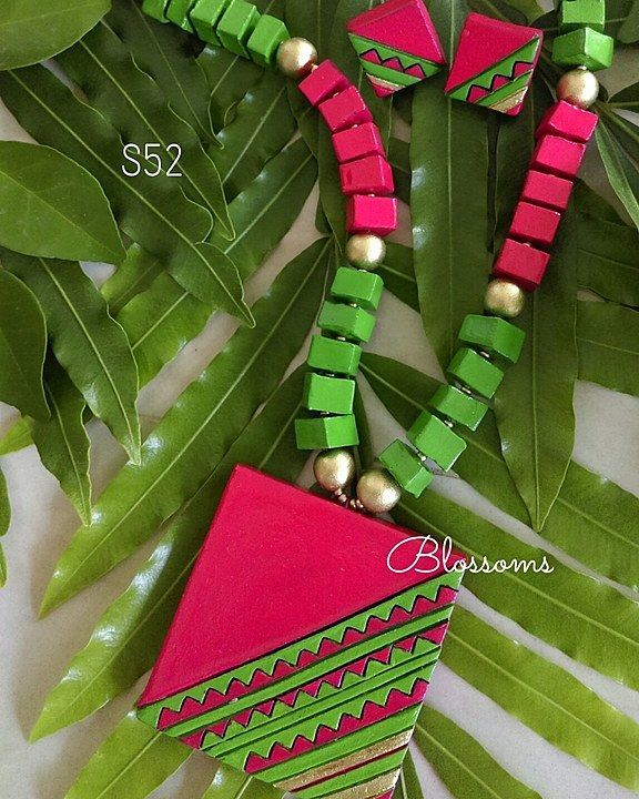 Trendy pink and green modern set in terracotta.  uploaded by business on 8/7/2020
