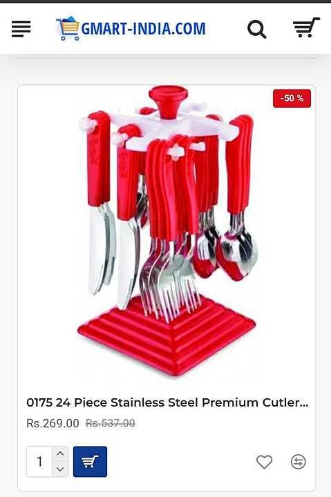 Stainless Steel premium cuttlery set uploaded by gmart-indoa on 8/7/2020