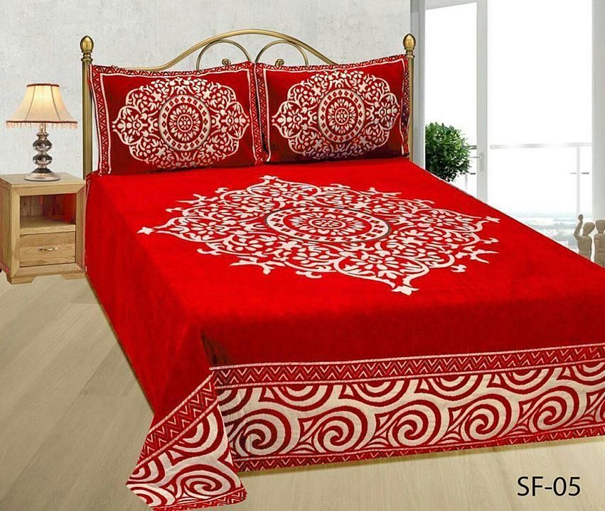 Double bed bedsheet with pillow cover uploaded by Zamzam cloth store on 8/7/2020