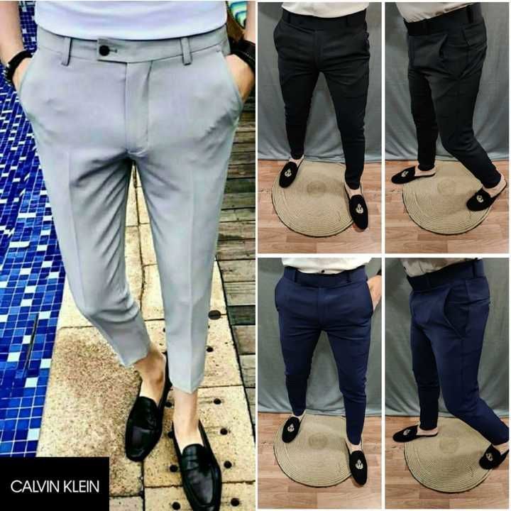 Calvin Klein Medium Grey SlimFit Dress Pants for Men Online India at  Darveyscom