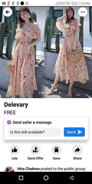 Post image I want 1 Pieces of Hello..
I want diz dress in wholesale rate..
Plz drop the pics n details in chat option🙏.
Below is the sample image of what I want.