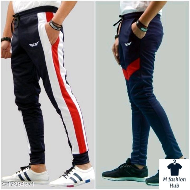 Pack of 2 color block dry fit polyester honey comb track pants uploaded by M fashion Hub on 5/27/2021
