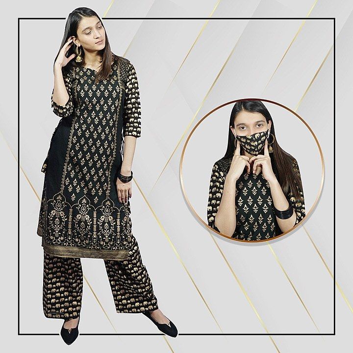 Black printed dress uploaded by business on 8/7/2020