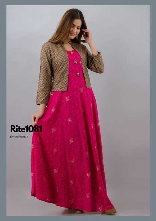 Ethnic long gown with jacket uploaded by Jaipurite corporation on 5/28/2021