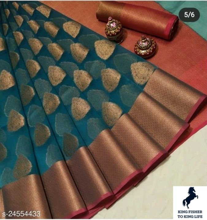 Agam pretty saree uploaded by KING FISHER TO KING LIFE on 5/28/2021