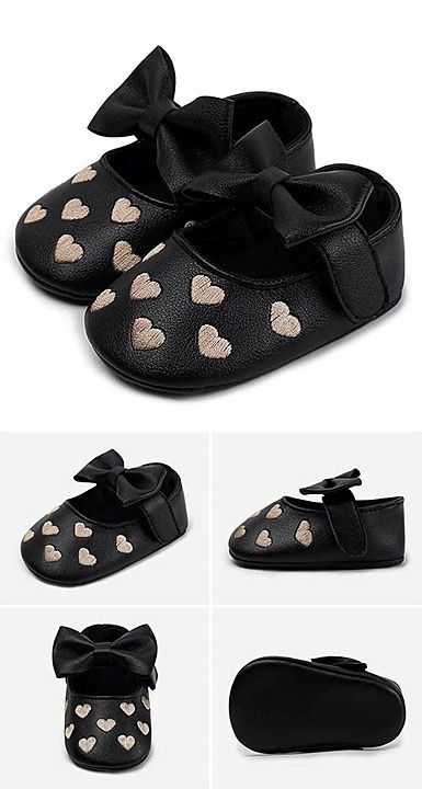Bold N Elegant PU Leather Bow Heart Baby Girl Birthday Moccasin Bootie Shoes Footwear for Infant Tod uploaded by My Shop Prime on 8/7/2020