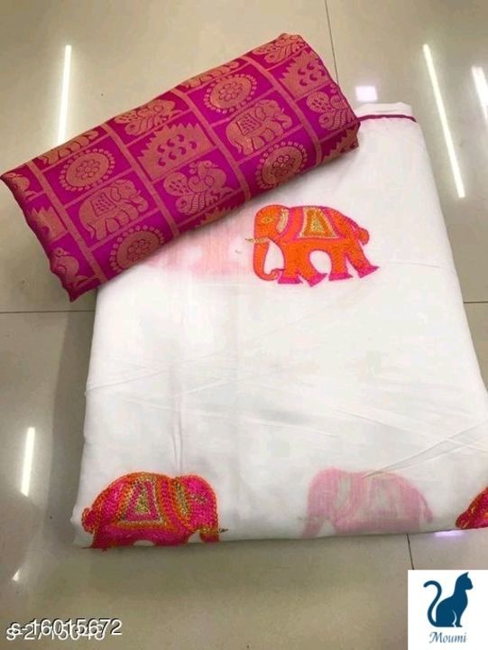 Hati Printed Cotton saree uploaded by Moumi's collections  on 5/28/2021