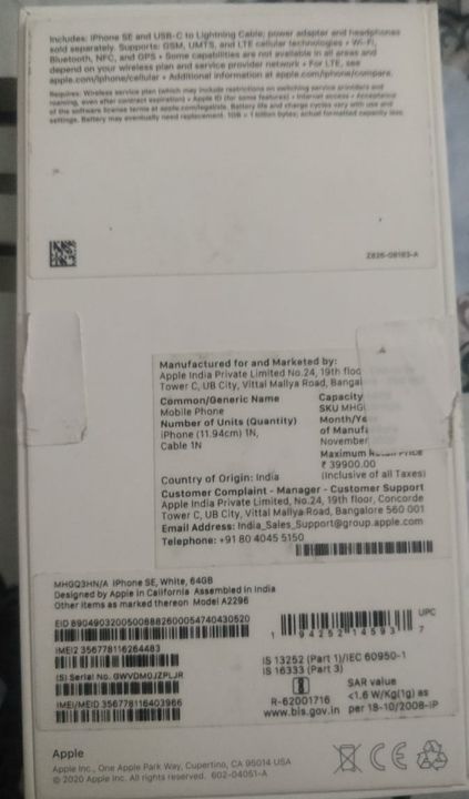 IPhone Se 2020 64 gb uploaded by Mobile box(green india traders) on 5/28/2021