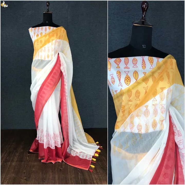 Post image 🌞SUMMER SAREE🌞

👉*Product Details:-*

👉*Saree Fabric - Soft Chanderi linen with gold zari border (5.50M)*

👉*Blouse Fabric :- Phantom/mulberry silk(1 meter Unstich)*

👉*Work :- Digital Print with cotton tussles*

✅CASH ON DELIVERY AVAILBLE 
🛬FREE SHIPPING 
👌TO KNOW MORE PLEASE DROP COMMENT 
🙏PLEASE LIKE COMMENT &amp; SHARE🙏