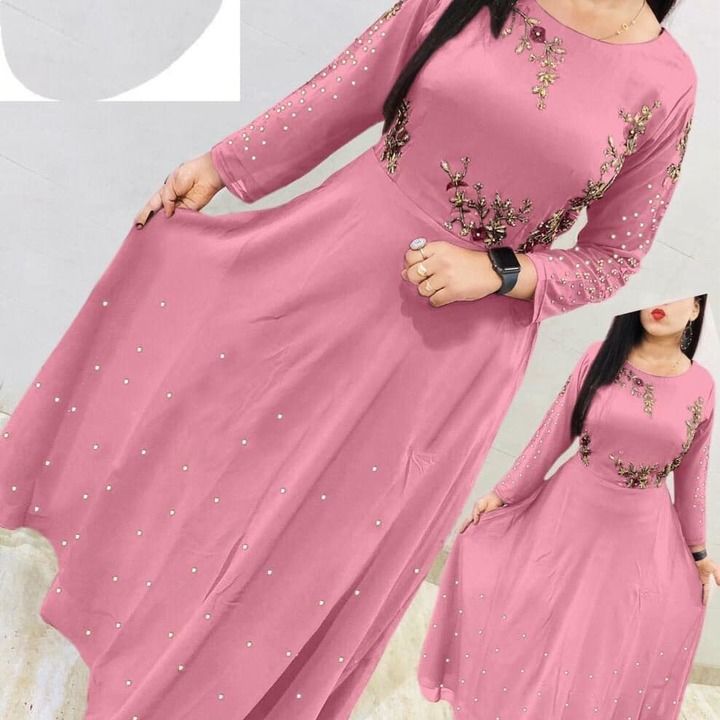 Post image 💃*Party wear gown*💃

👯‍♀️Full stiched Kurti👯‍♀️

🤹‍♀️Fabric :: GORGET 
With embroidery work with lock moti

🤹‍♀️INNER :: SANTOON

🤹‍♀️size :: *L-40,xl-42,xxl-44* avl. 

🗣FREE SHIPPING 

🗣ONLINE PAYMENT ONLY 

🙏TO KNOW MORE PLEASE DROP COMMENT
PLEASE LIKE COMMENT &amp; SHARE🙏