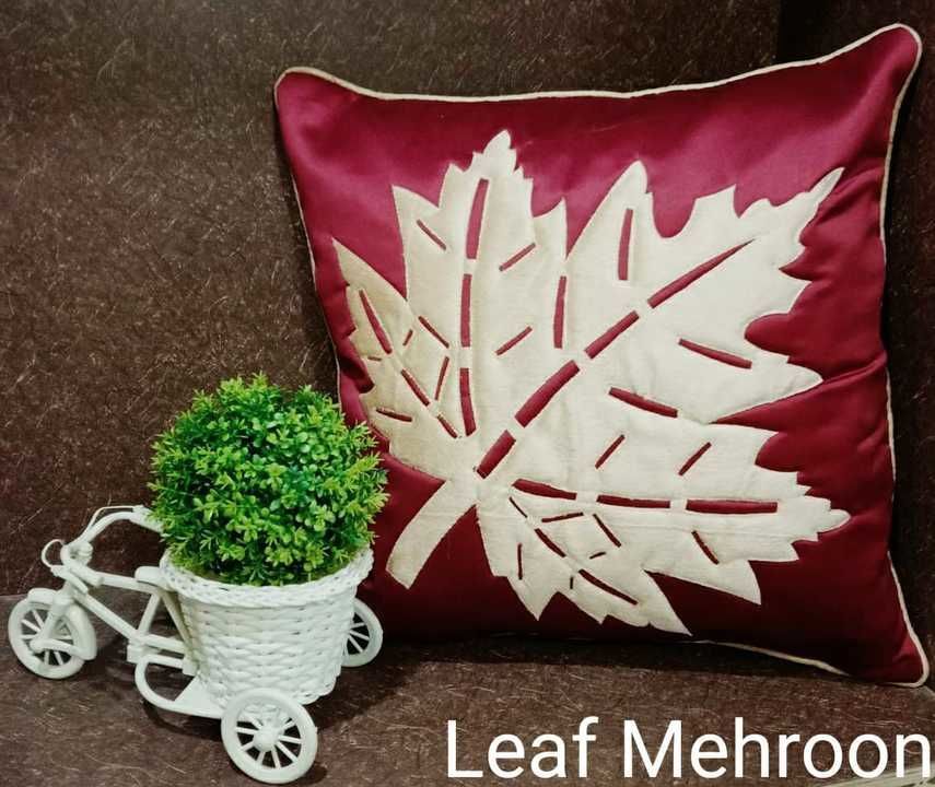 Post image *A.t collection*
   72898 36437 
*Patch leaf*

CUSHION COVERS *16)16*


• Pack of 5 *PIECES* 😎

• SUPERIOR *Satoon cotton* *FABRIC*

• *WEIGHT* -1 kg

 *PRICE 630*

*Attractive Nd Shining Look*