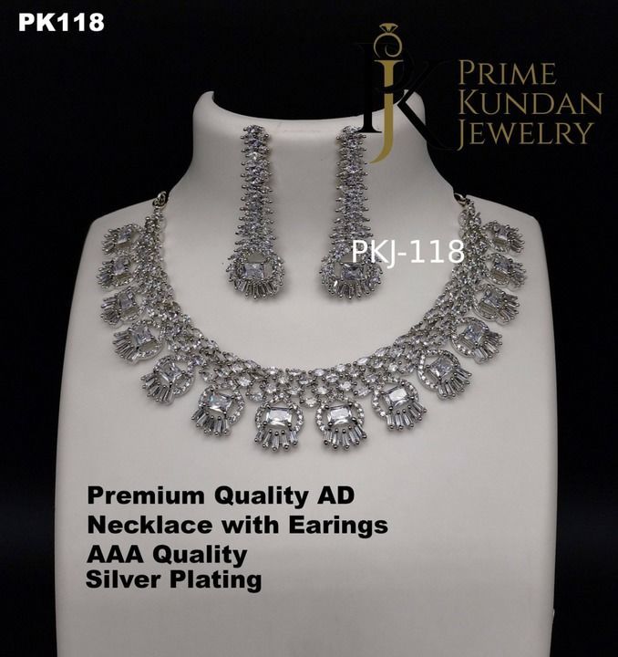 Premium quality AD Necklace set  uploaded by Prime Kundan Jewelry  on 5/29/2021