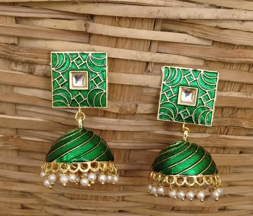 Meena earrings uploaded by Umrao creations on 5/29/2021