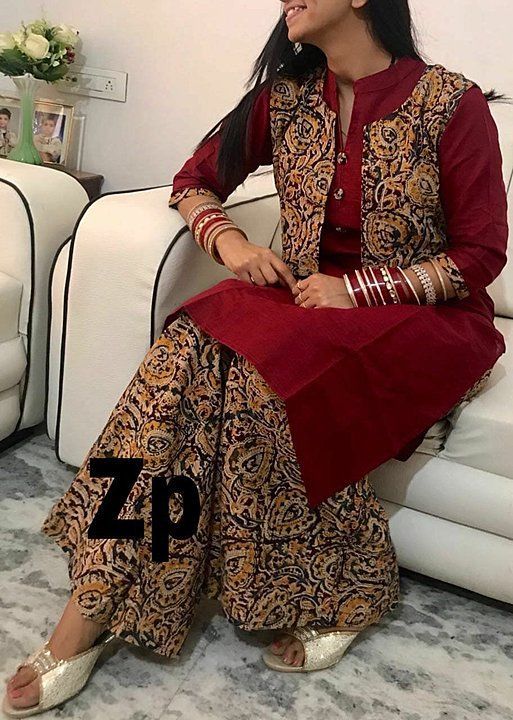 Kurti with plazzo uploaded by business on 8/8/2020