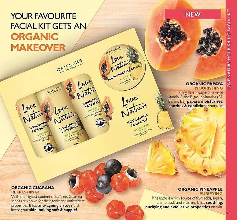 Love nature Nourishing facial kit with organic guarana,papaya& pineapple. uploaded by business on 8/8/2020