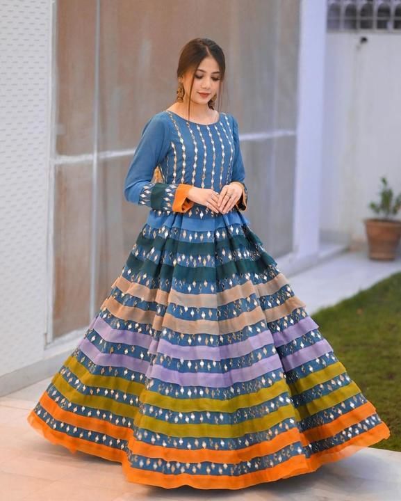 EMBROIDERED ANARKALI GOWN ♥️ uploaded by Rakesh Textiles on 5/30/2021