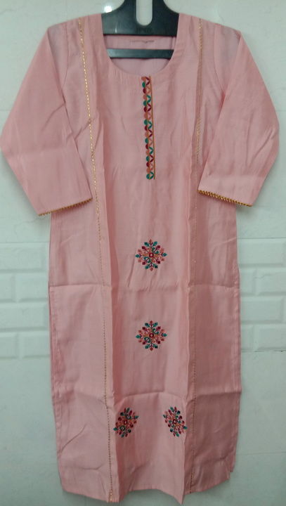 Silk kurti with embroidry uploaded by business on 5/30/2021
