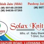 Business logo of SOLAX KNITWEARS