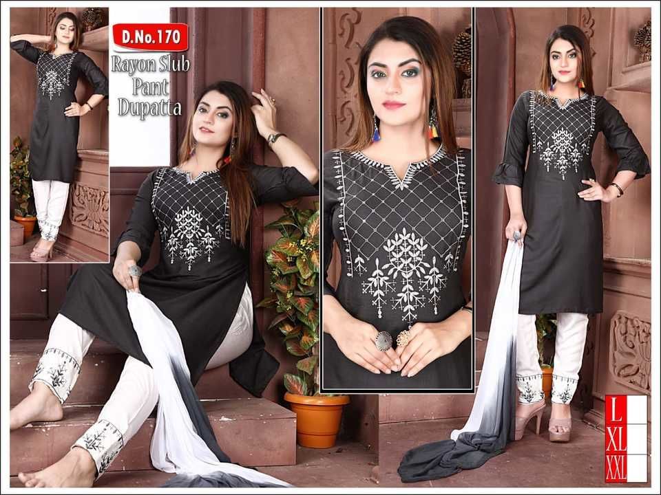 Kurti with Pent with Dupatta uploaded by business on 5/30/2021