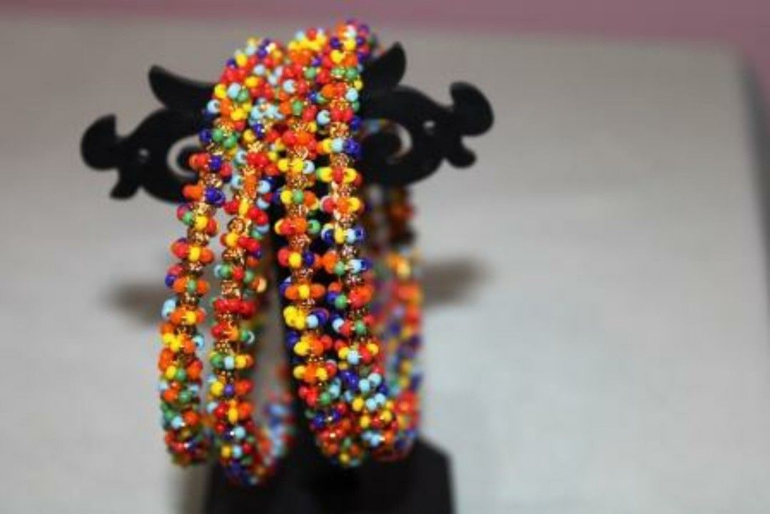Multicolored Beaded Bangles uploaded by business on 5/30/2021