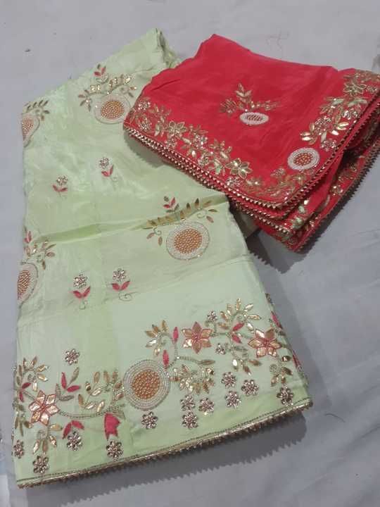 Post image *Beautiful Lahenghas*

For This Wedding Season

Designer product

Pure Uppda silk langha &amp; chinon Duptta 

Fancy katdana Nd stone work 

stitched withlining Aster can can

Rate 3500/ free🆓 shipping🤗🤗🤫
weight Approx 2kg
Length up to 42 Nd West 44