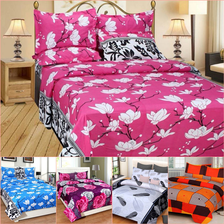 Polycotton double bedsheet uploaded by Mehandipur balaji textile on 5/31/2021