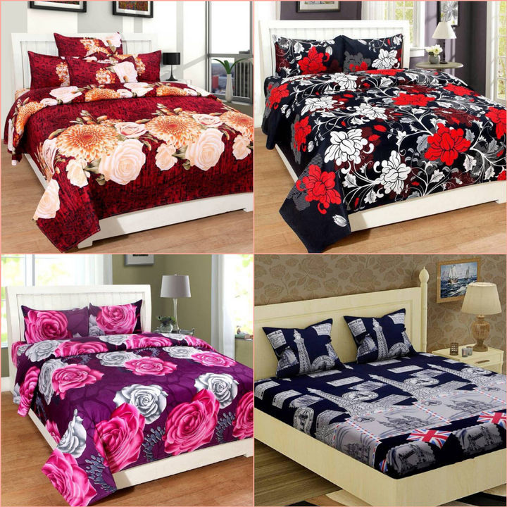Polycotton double bedsheet uploaded by Mehandipur balaji textile on 5/31/2021