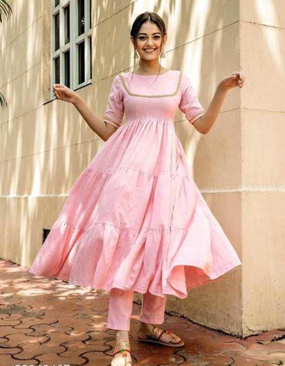 Cotton frock with pant 🥰 uploaded by All beauty products on 5/31/2021